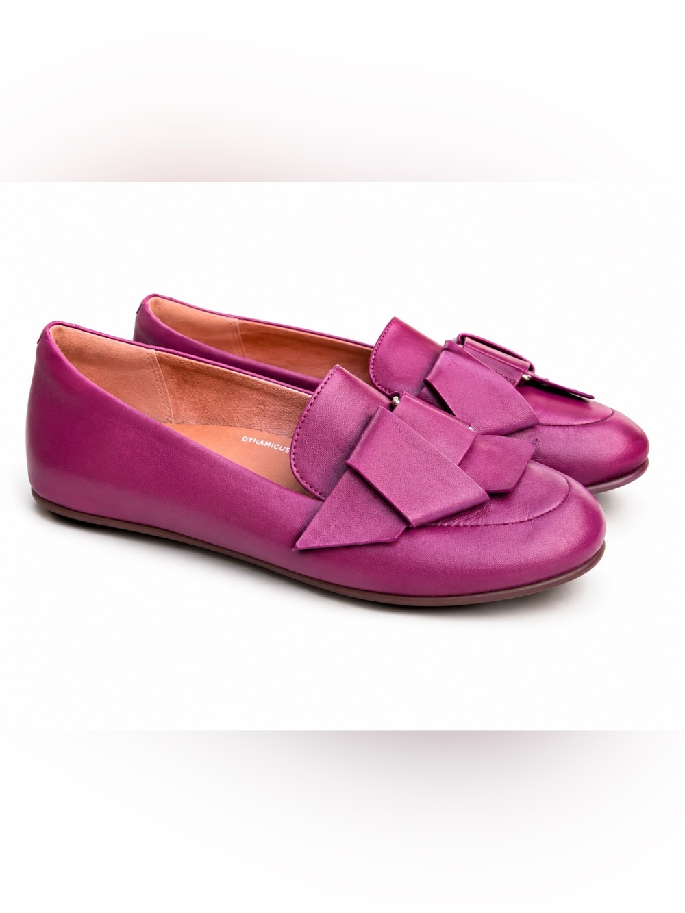 FitFlop Purple Leather Bow Loafers Ballet Flats Size 8